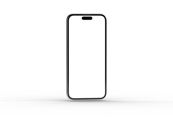 High-quality image of a modern smartphone with a blank screen, perfect for app presentations or website mockups.