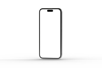 High-quality image of a modern smartphone with a blank screen, perfect for app presentations or website mockups.