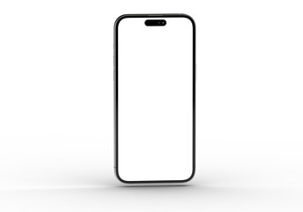 High-quality image of a modern smartphone with a blank screen, perfect for app presentations or website mockups.
