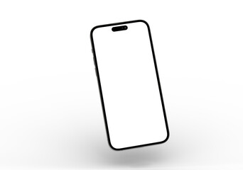 High-quality image of a modern smartphone with a blank screen, perfect for app presentations or website mockups.