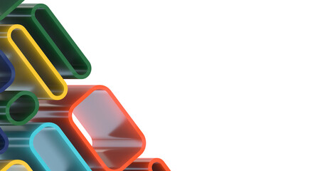 Wall Mural - abstract geometric backgrounds full color - divider 3d