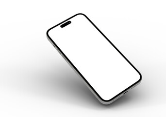 High-quality photo of a modern smartphone with a blank screen, perfect for app presentations or website mockups.