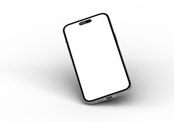 High-quality stock photo of a modern smartphone with a blank screen, perfect for app presentations or website designs.