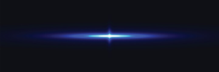 Wall Mural - Blue light flare - flashlight streak ray