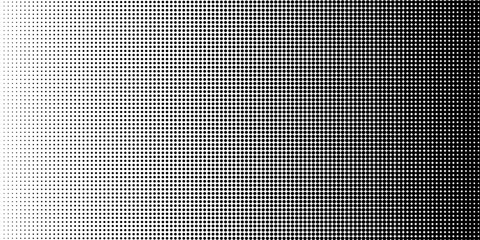Wall Mural - Texture of black dots on white background. Monochrome halftone comic. modern