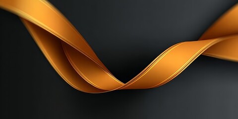 Canvas Print - elegant abstract backdrop with dark textures and golden ribbon for modern luxury design effect