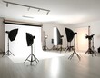 © Kurniawann - Interior of a modern photography studio with professional lighting equipment ready for a photoshoot