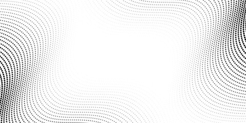 Wall Mural - Monochrome gradient halftone dots background. Vector illustration. Abstract small grunge dots on white background. eps10