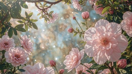 Wall Mural - floral stardust coming alive