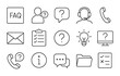 © Denis - Essential customer support icons for communication and information