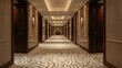© AkuAku - Corridor with carpet in a hospitality venue