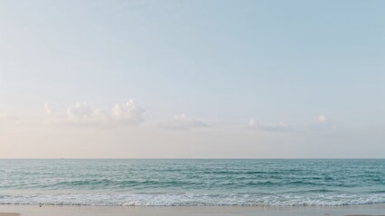 Wall Mural - Relaxing and quiet marine environment with expansive sky and water