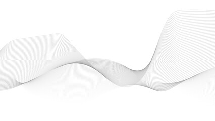Wall Mural - abstract vector background with black wavy lines. abstract wave element for design. digital frequenc