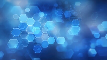 abstract blue hexagon pattern background