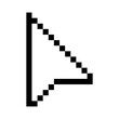 © R.TREANDS - Pixelated computer mouse cursor arrow pointer isolated on transparent background