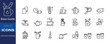 © LineCraft Studio - Beverage brewing guide icons showing coffee, tea, and drink-making steps.