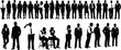 © rakib's world - Business silhouettes, professional team, corporate figures, office workers, business attire,  interaction, group, modern, success