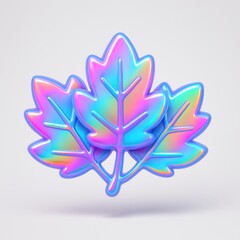 Wall Mural - colorful iridescent maple leaves