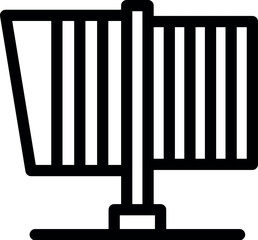 Wall Mural - simple turnstile gate icon representing security access control system for building or public transp