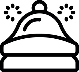 Wall Mural - ringing reception bell symbolizes hotel check in, customer service, or hospitality assistance