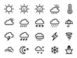 © pixelVista - Weather symbols collection for forecasting and climate icons