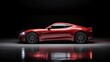 © MdRubel - Sleek red sports car showcased in dramatic studio lighting