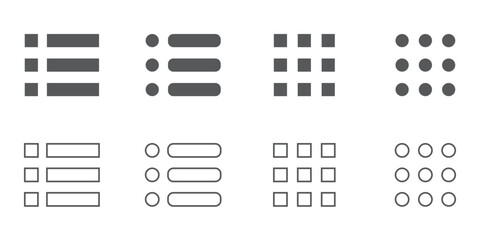 Menu icon illustration vector symbol set
