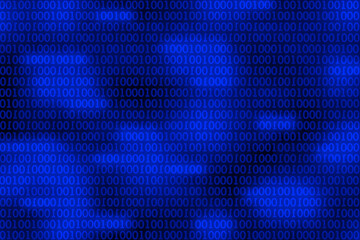 Blue binary code digital technology abstract background