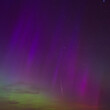 © allouphoto - Rare multi-coloured aurora borealis above the skies in Dorset
