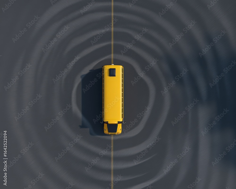 Top-down animation of school bus GPS location waves, School bus GPS ...