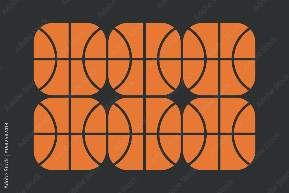 Square basketballs Stock Illustration | Adobe Stock
