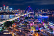 © James Fulton/Stocksy - The colourful Vivid festival in Sydney Australia