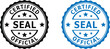 © graphic design value - Certified Official Seal Design Elements | Black and Blue Vector Icons for Quality Assurance, Verification and Product Authenticity