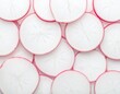 © ruzz - Macro photography of radish slices arranged in geometric pattern