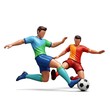 © Ghyovha - soccer players in action, vector illustration