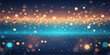 © nur - Bright Christmas lights glow like shining stars in the winter night, creating a festive blue bokeh pattern against a snowy holiday design