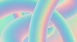 © Kristhai - Pastel 3D abstract curved tubes with smooth gradient and soft lighting