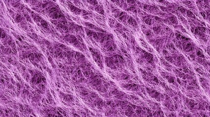 Purple fibrous texture close-up, abstract macro pattern of intertwined threads and fine fibers, seamless organic background for design, textile art and creative surfaces.