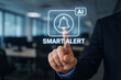 © tonstock - Smart alert with artificial intelligence notification technology boosts system innovation device