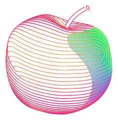 Wall Mural - png apple fruit abstract produce.
