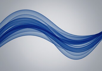 Wall Mural - abstract fluid design with soft blue curves on a light gray surface, perfect for presentations or we