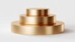 © Bambang - Gold tiered podium, metallic, minimalist, display