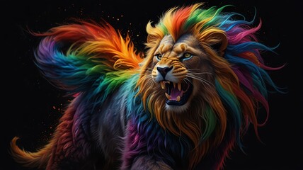  portrait of a lion head