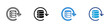 © sahila - Data Recovery Multi Style Vector Icon Design - circular arrow around a database, indicating data recovery, restore, or backup process