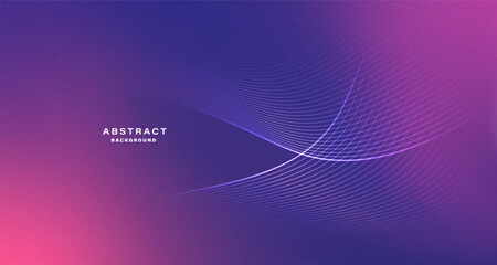 Wall Mural - purple gradient abstract background with curved lines