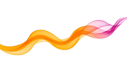 Wall Mural - colorful abstract wave design with smooth curves in shades of orange, pink, and yellow, creating dyn