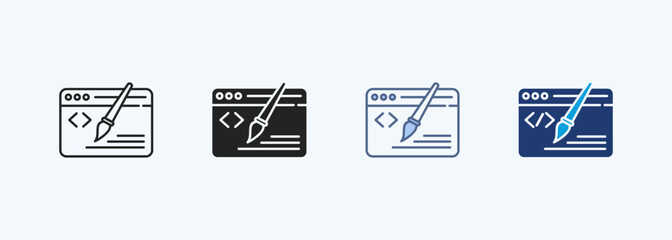 Web Design Multiple Style Icon Collection