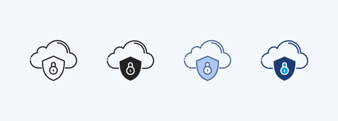Cloud Protection Multiple Style Icon Collection