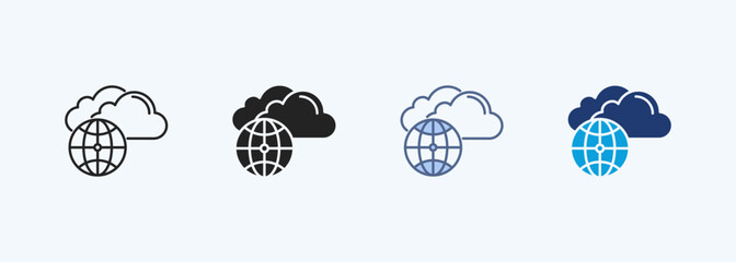 Web Cloud Multiple Style Icon Collection