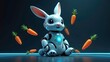 © AI - 3d rendering robot rabbit cyberpunk cyborg illustration